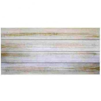 Decowood - Cabecero Cama Dormitorio, Lamas Horizontales Corte Recto, Madera de Pino Gallego Decapado Blanco - Fabricado a Mano en España - Medidas 180 x 80 cm