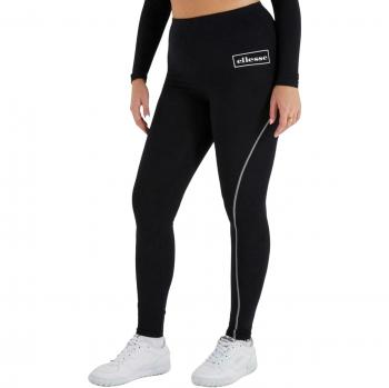Ellesse Leggings Rischia Negro Mujer Algodón Cintura Alta Logo Impreso
