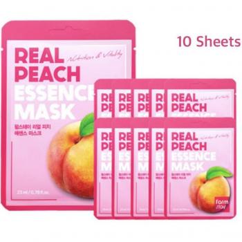 Farmstay Real Peach Essence Sheet Mask 23ml x 10-Pack