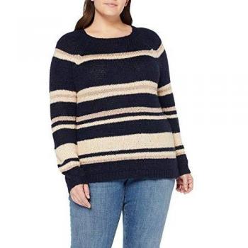 ONLY Carmakoma Carsofie L/s Pullover Knt suéter, Azul
