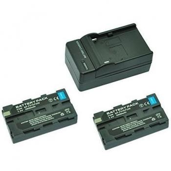 MP power @ 2X Reemplazo Li-ion batería NP-F550 NP-F570 NP-F330 NP-F530 2300mah 7,2V + cargador para Sony CCD-RV100, CCD-RV200, CCD-SC5, CCD-SC6, CCD-SC55, CCD-SC65, CCD-TRV66, CCD-TRV67, DCM-M1, DCR-SC100, DCR-TR7, DSC-CD250, DSC-CD400, DSC-D700, DSC-D77