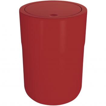 Papelera Basculante Cocco 5L Roja con Anillo para Fijar Bolsas de Desecho