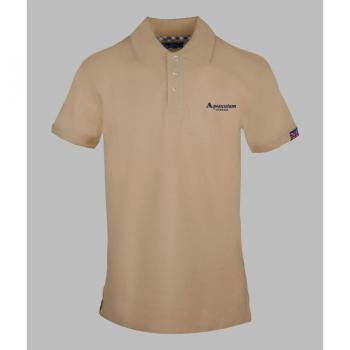Aquascutum Men's London 1851 Beige Polo Shirt - Size Small