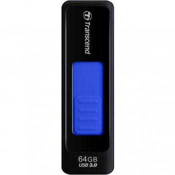 Transcend JetFlash 760 - Memoria USB 3.0 de 64 GB sin tapa, negro