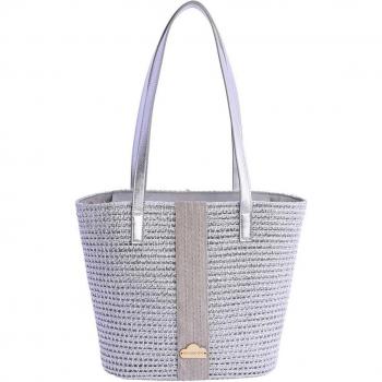 Bolso shopper para mujer DON ALGODON Azores de rafia con cremallera
