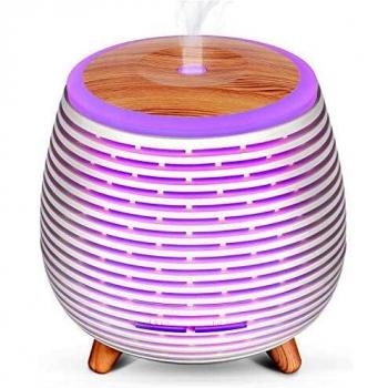 SALKING Humidificador Aceites Esenciales, Difusor de Aromaterapia, Difusor Ultrasonico de Aceites Esenciales con LED de 7 Colores, 2 Modos Programados para Hogar,Oficina,Yoga