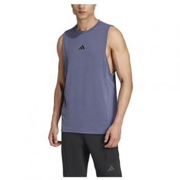 Camiseta sin mangas de entrenamiento para hombre adidas Designed For Training azul y gris, talla S, corte regular