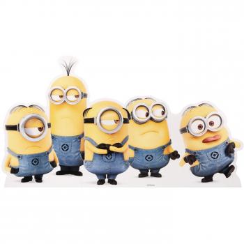 STAR CUTOUTS Minions Group Pose Travieso Tamaño Vida Cartón Recortado, Multicolor, 92 x 170 x 92 cm