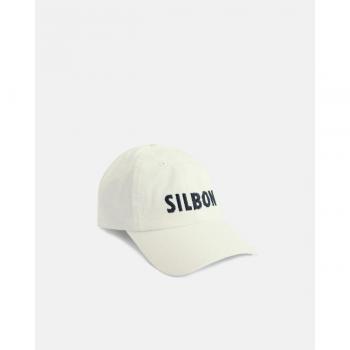 Gorra blanca con letras bordadas de Silbon para Hombre