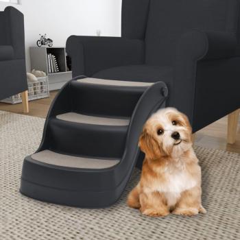Folding 3-Step Black Dog Stairs