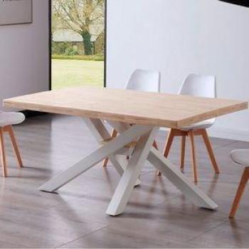 Mesa de comedor Xena patas cruzadas tapa regular 76x160x100 cm