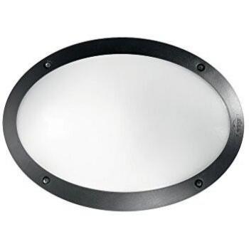 Aplique de pared negro MADDI - Ideal Lux Maddi, 1 difusor de luz para exterior empotrado en techo/pared, color negro, clasificación IP66, casquillo E27