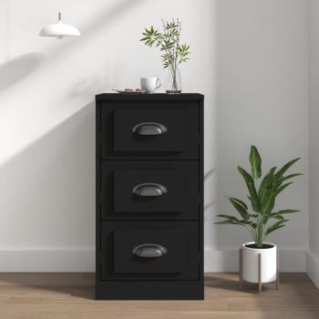 Armario negro de madera multicapa 36x35,5x67,5 cm