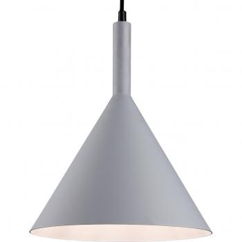 Lámpara colgante Everest Grey interior blanco 1 bombilla 37cm, tipo domo gris con interior blanco, E27