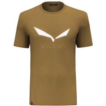 Camiseta de Manga Corta Salewa Solidlogo Dri-release Marrón Oscuro - Talla L