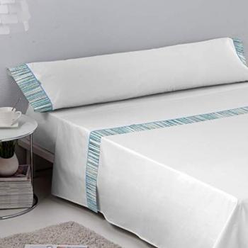 ESTELIA - Juego de sábanas Pax Color Blanco óptico - Cama de 135/140