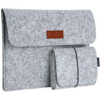 dodocool 13.3 pulgadas Funda de fieltro para Macbook con Bolsa de ratón para Apple 13 MacBook Air / 13 MacBook Pro / 13 MacBook Pro con Retina Pantalla y otros tablets de 13-13.3 pulgadas