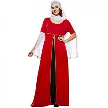 EUROCARNAVALES Disfraz de Dama Medieval Roja para Mujer