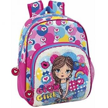 Safta Mochila Infantil Glowlab Sequins Oficial 280x100x340mm