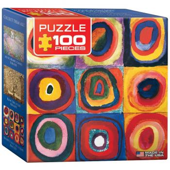 Rompecabezas Eurographics 100 piezas - Estudio de Color de Cuadrados de Vassily Kandinsky