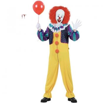 Disfraz de Pennywise IT amarillo y púrpura para hombre de Smiffy's