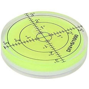 Fafeicy Nivel de burbuja redondo de 60 mm, Herramienta de medición de diámetro de burbuja de nivel, con escala, para cámara Plataforma Plano de equilibrio Medición