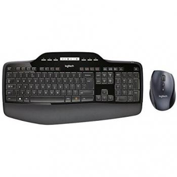 Logitech Wireless Desktop MK710 Keyboard and Mouse Combo, RF Wireless, Unifying Receiver, US International Layout, Part Number 920-002442