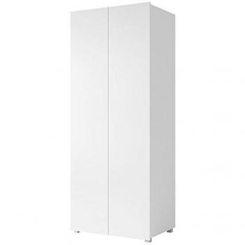 Armario Providence B125 Blanco Brillante con Bisagras, 200x80x52cm, 1 Estante
