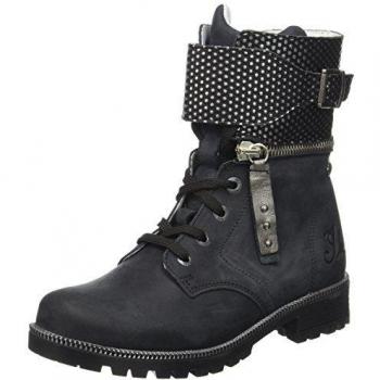 IKKSPeggy - Botas de motorista de media pantorrilla Niñas , negro