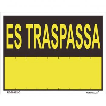 Cartel Es Traspasa (PVC 0.4mm) 45x70cm Normaluz Catálogo E3/08866