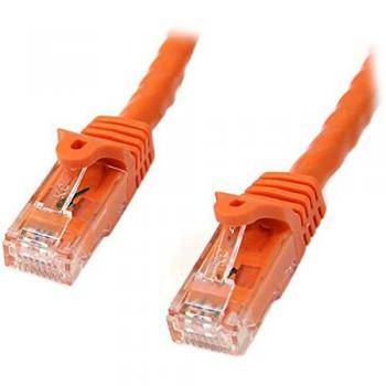 Cable de Red Gigabit Cat6 UTP Naranja 10m RJ45 Snagless
