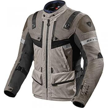 Chaqueta textil para motocicleta Revit Defender 3 GTX - Impermeable - Protección Garantizada - Negro Beige (S)