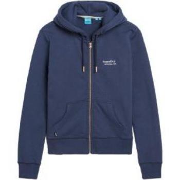 Sudadera Essential Logo azul con capucha Superdry para mujer
