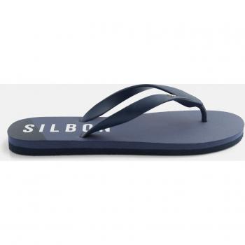 Chanclas Silbon bicolor azul para Hombre con combinación de colores estampado liso