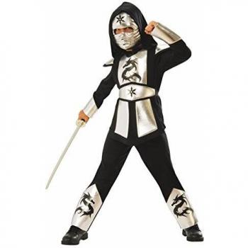 Rubies - Disfraz ninja dragon silver para niño, infantil 5-6 años