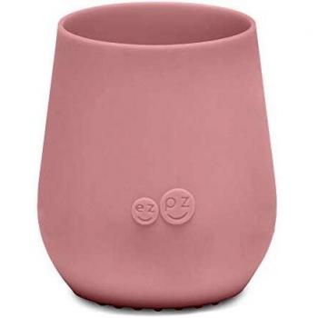 EZPZ Tiny Cup 4 meses +. Vaso de entrenamiento para bebés. 100% silicona. Diseñado por un especialista en alimentación pediátrica. Rosa pálido