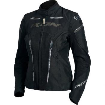 Ixon Chaqueta de Moto Mujer Striker Air WP Negra - Chaqueta textil para motocicletas, impermeable, diseño femenino, color negro, talla XL