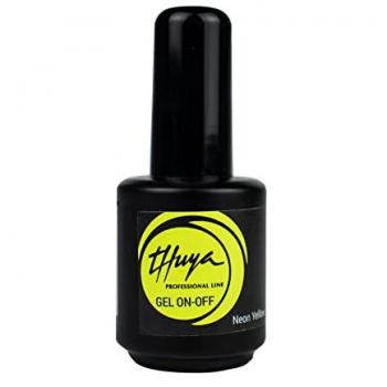 Thuya Gel On-Off 14mL Neon Yellow - Esmalte de Uñas Semipermanente, Secado UV/LED
