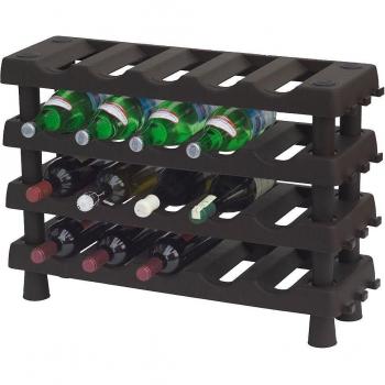 ORYX 5053000, Botellero Vino Apilable 20 Botellas, 4 Estantes