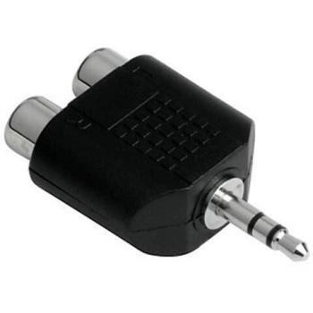 Hama 39122376 adaptador de cable 2xRCA 3,5mm Negro - Adaptador para cable