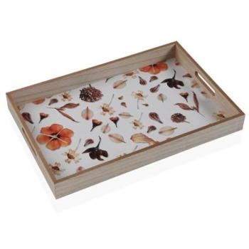 Bandeja Versa Flores Madera MDF 30 x 5 x 45 cm