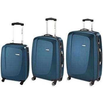 Gabol - Line | Set de Maletas de Viaje Rigidas de Color Azul con Maleta de Cabina, Trolley Mediano y Trolley Grande