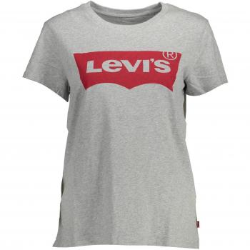 Levi's Chic Gray Logo Print Tee for Casual Elegance - XS