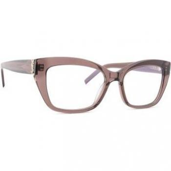 Saint Laurent SL M117 003 53 Light Brown Eyewear Frames, Brown unisex, Size: 53 MM