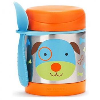 Skip Hop Zoo Dog - Termo para alimentos y tenedor-cuchara