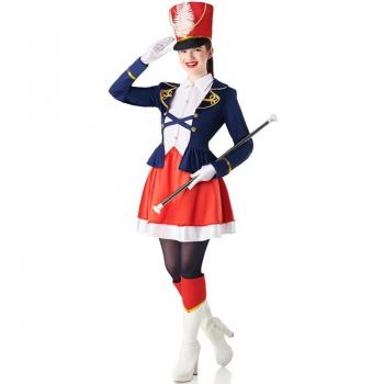Kimokawaii Disfraz de Majorette clásico tricolor para mujer