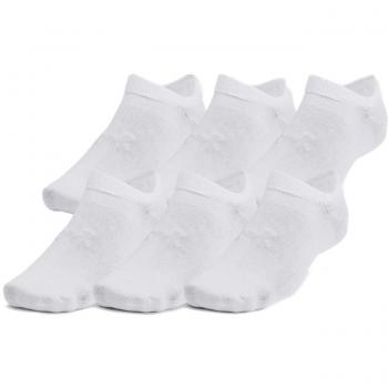 Pack de 6 calcetines invisibles Under Armour Essential No Show blancos intensos (talla S)