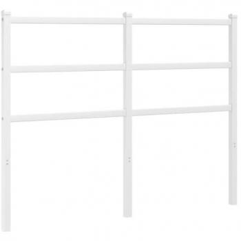 Cabecero de metal blanco 120 cm, estructura de acero, cabezal para dormitorio, soporte para espalda