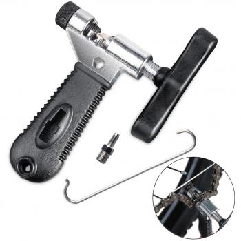 Tagvo Herramienta de cadena para bicicleta Tagvo, universal para 7 8 9 10 Cadena de eslabones de cadena Cortador de divisor de cadena Removedor de remaches con respaldo de acero inoxidable Pin