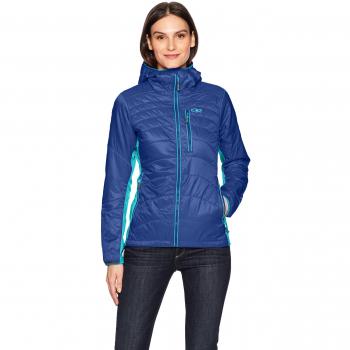 Outdoor Research Chaqueta de Plumas Women 's Cathode – Chaqueta con Capucha, otoño/Invierno, Mujer, Color Baltic/Typhoon, tamaño Small